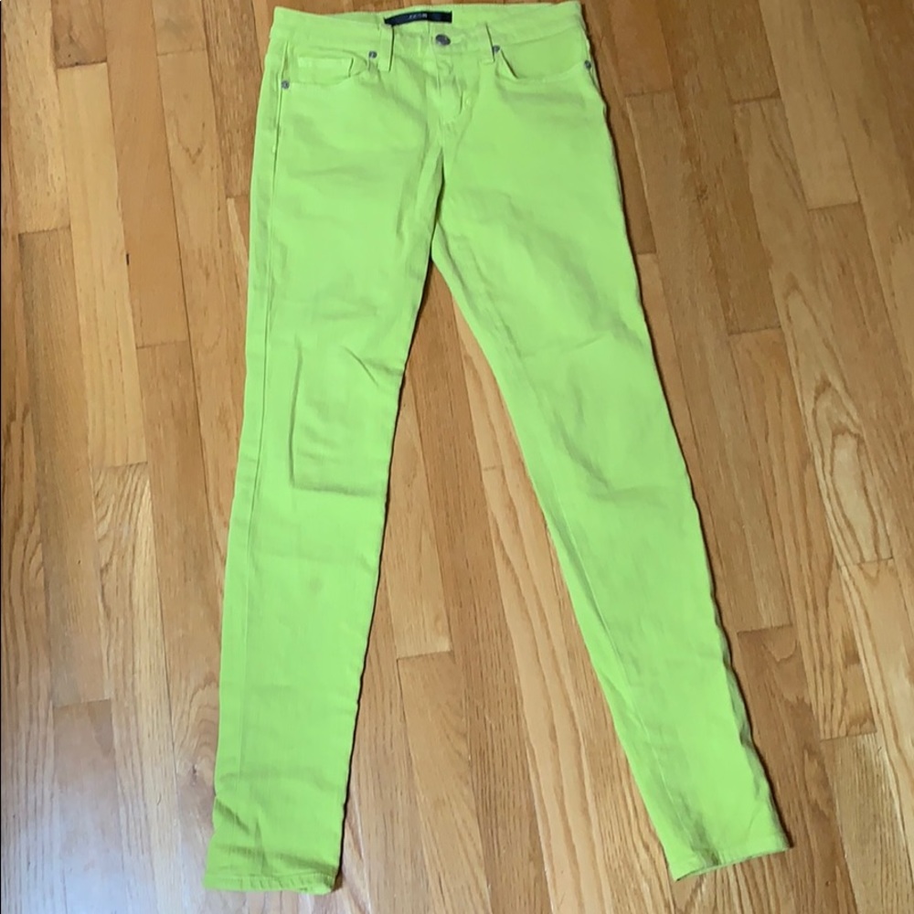 Straight Leg lime green Joe’s jeans. Stretchy.